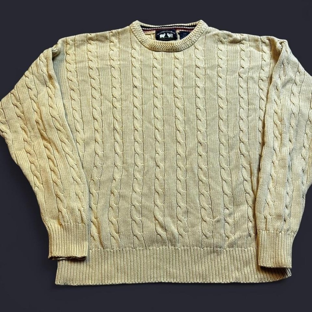 Vintage tan cable knit earth grunge sweater‎ size medium